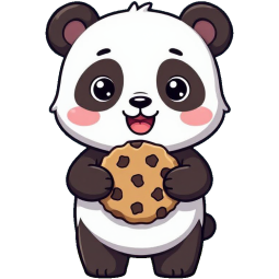 Panda With A Cookie sticker